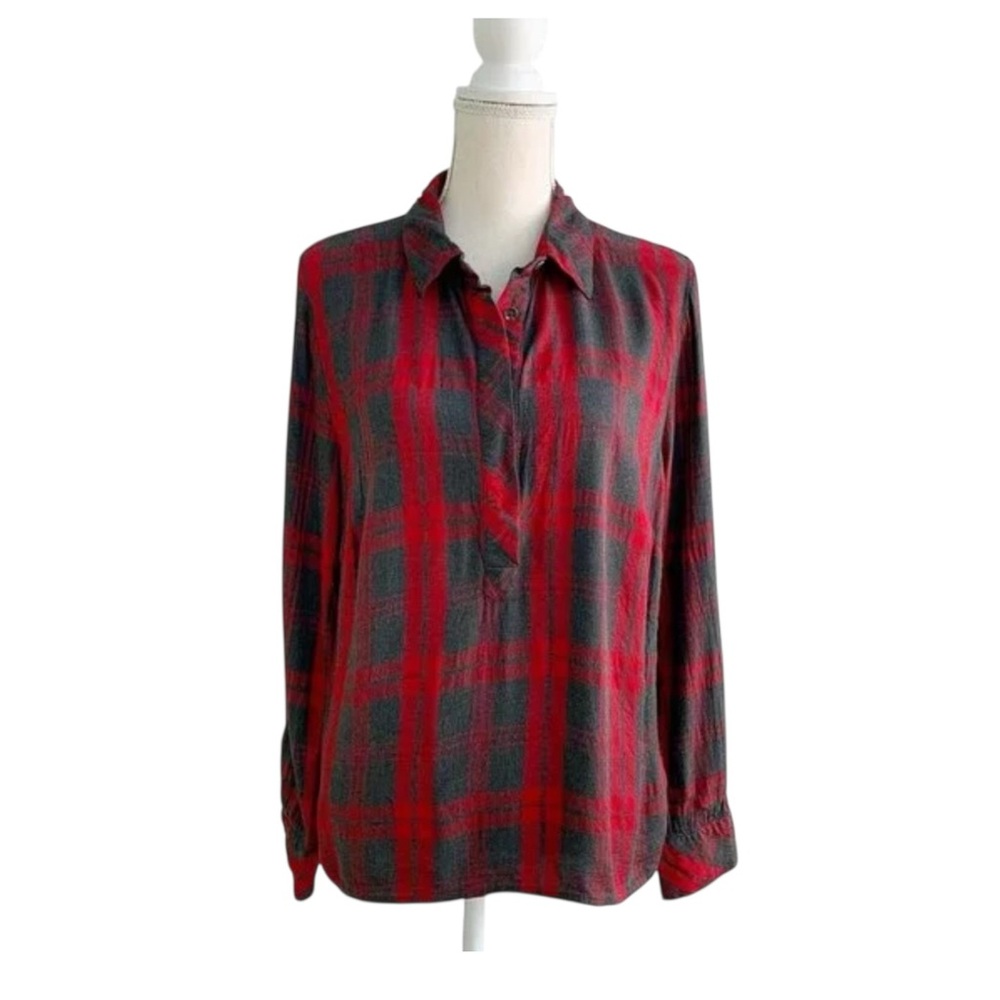 CAbi Cunningham Plaid Pullover Button Down Shirt … - image 6